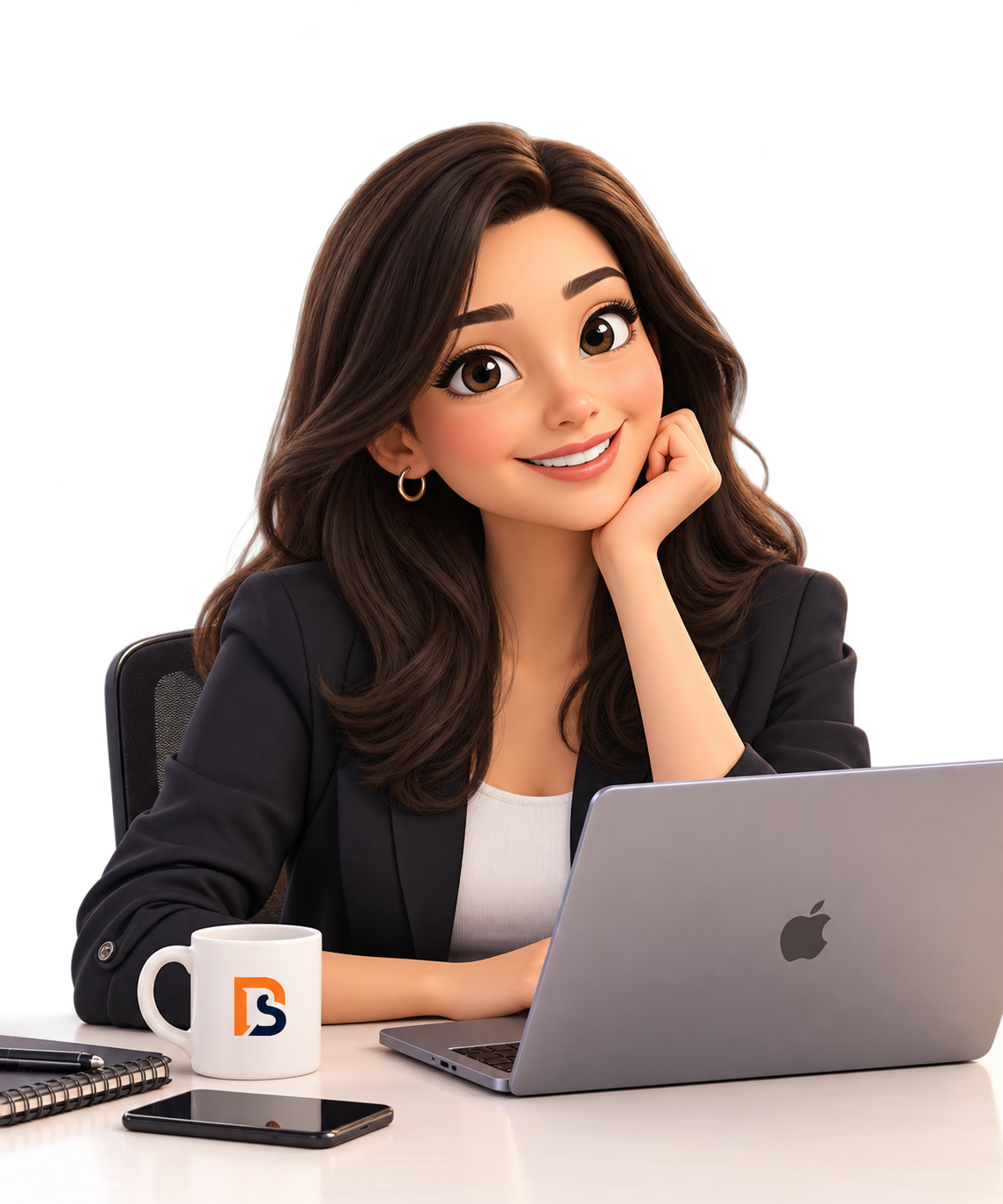 Digital Script creative professional at her desk