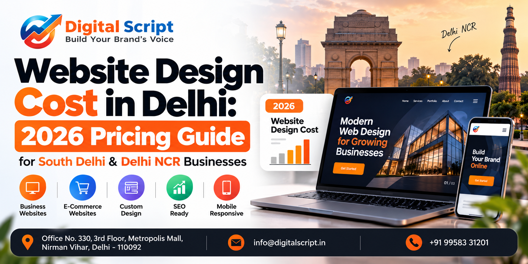 Website Design Cost in Delhi 2026: Full Price Guide